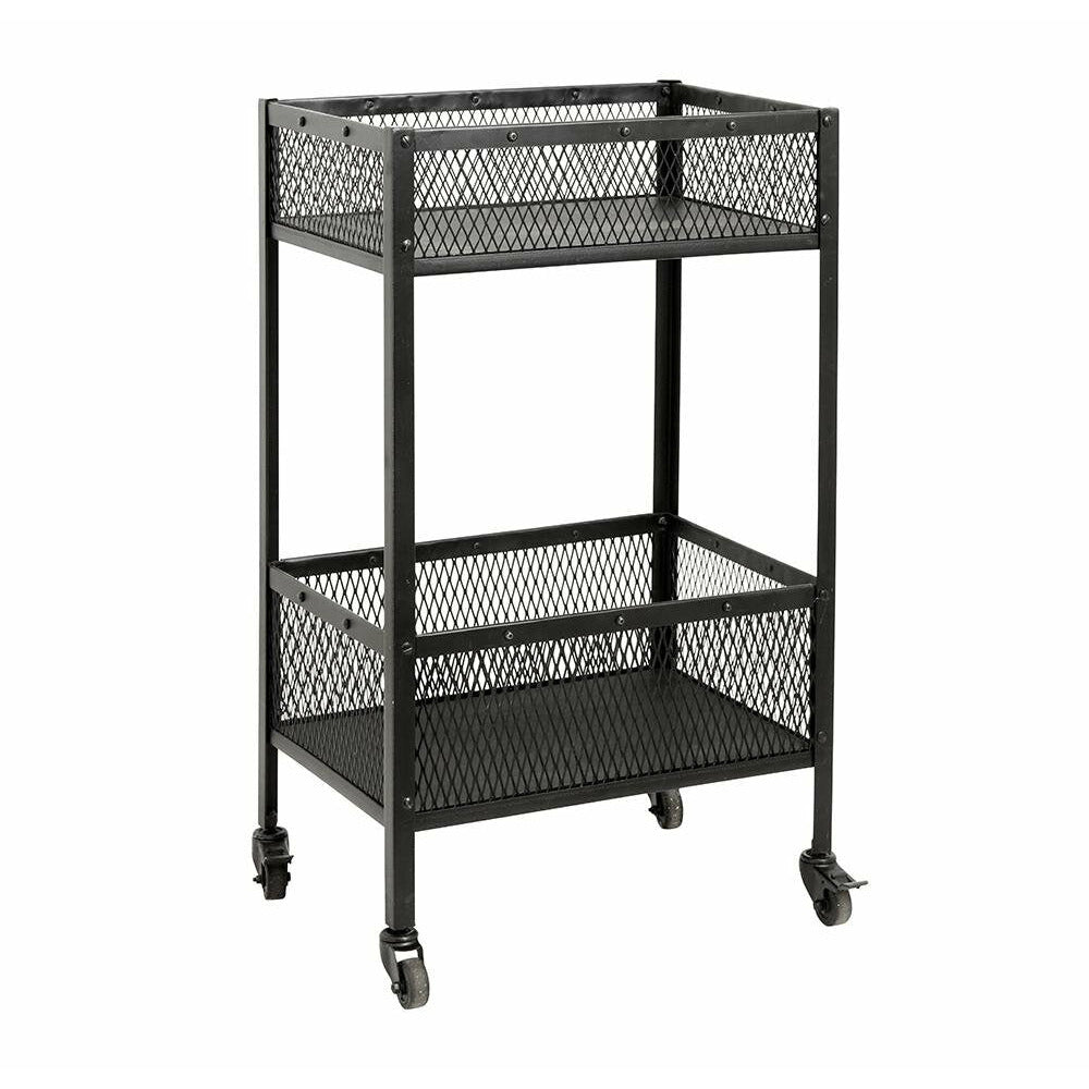 Nordal Easy Rolling Table em ferro - 54x38 cm - preto