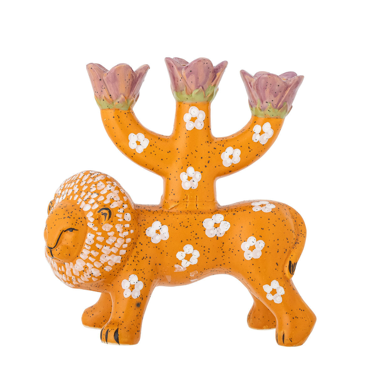 Bloomingville Lazar Lysestage, Orange, Stentøj - Bloomingville - DesignGaragen.dk