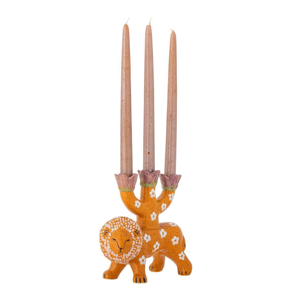 Bloomingville Lazar Lysestage, Orange, Stentøj - Bloomingville - DesignGaragen.dk