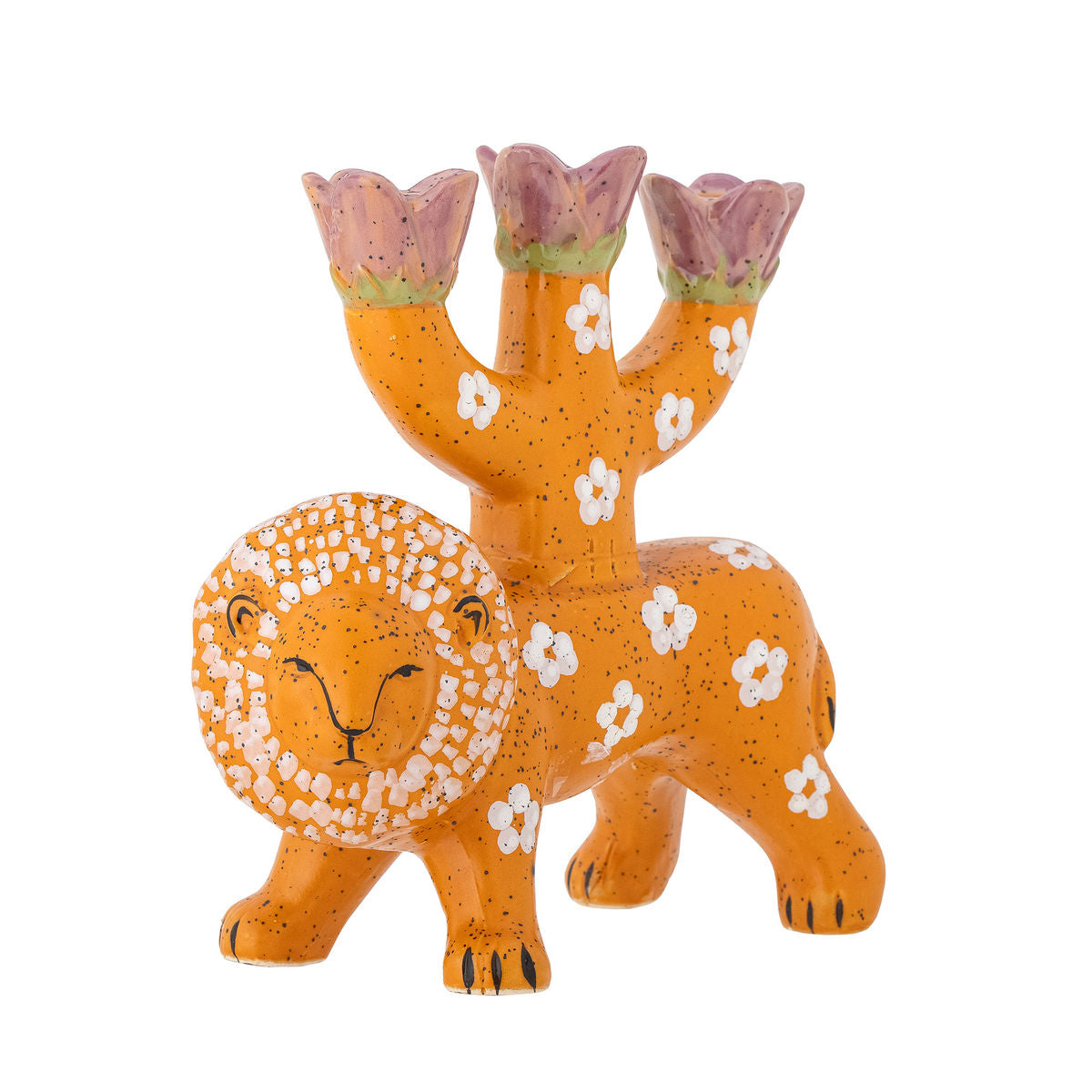 Bloomingville Lazar Lysestage, Orange, Stentøj - Bloomingville - DesignGaragen.dk