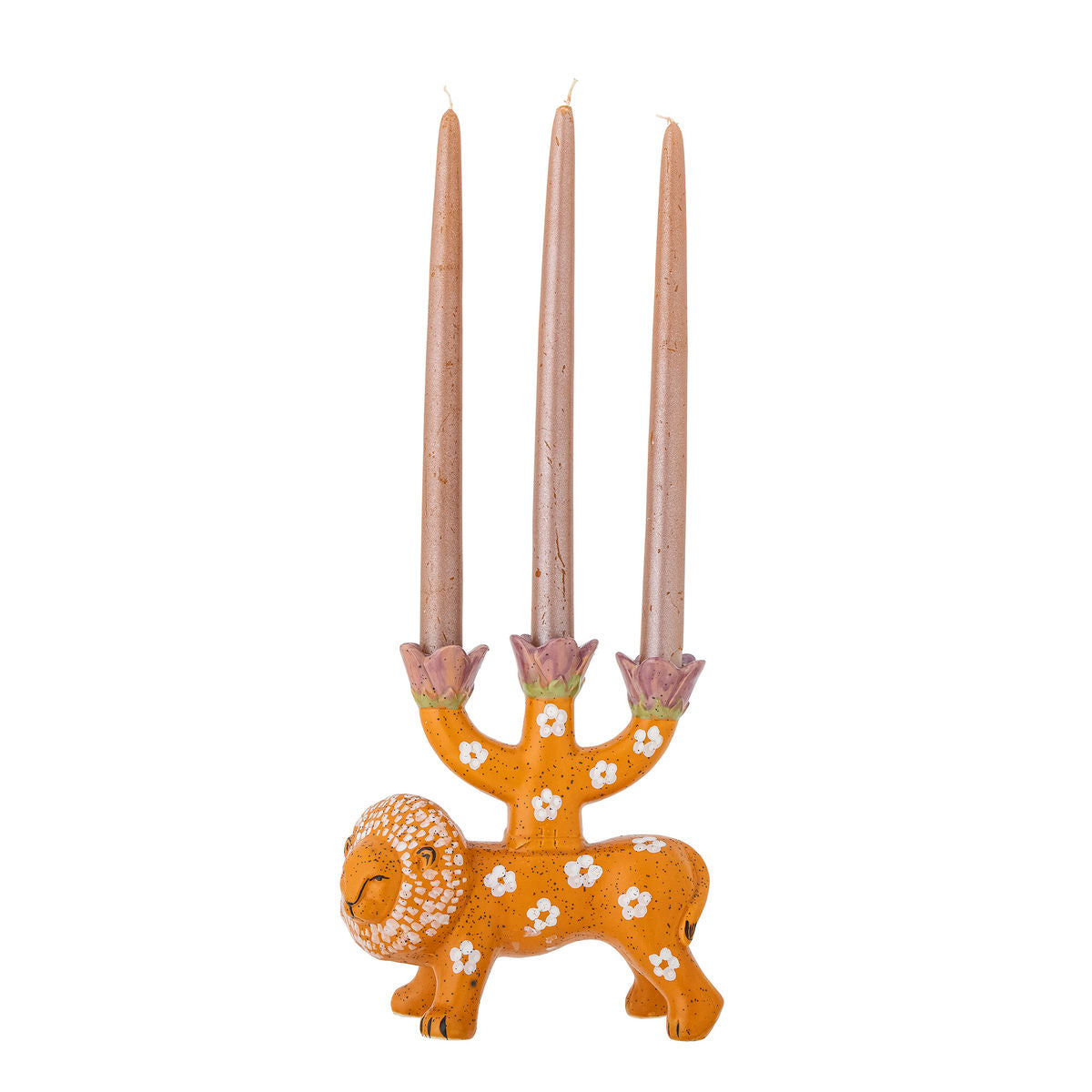 Bloomingville Lazar Lysestage, Orange, Stentøj - Bloomingville - DesignGaragen.dk