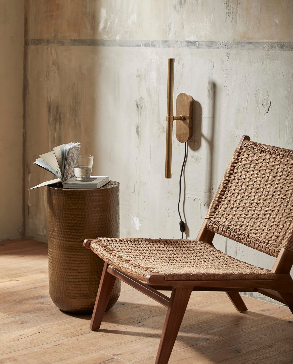 Lâmpada de parede Luna, S - Brass