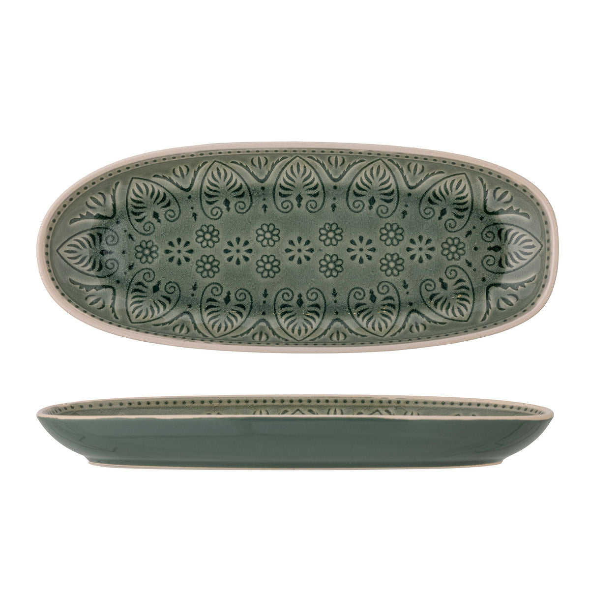 Bloomingville Rani Serving Dish, verde, grés
