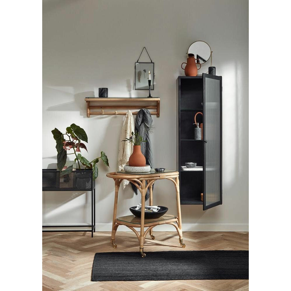 Nordal Bali Rolling Table / barra em vime - 73x43 cm - Natureza