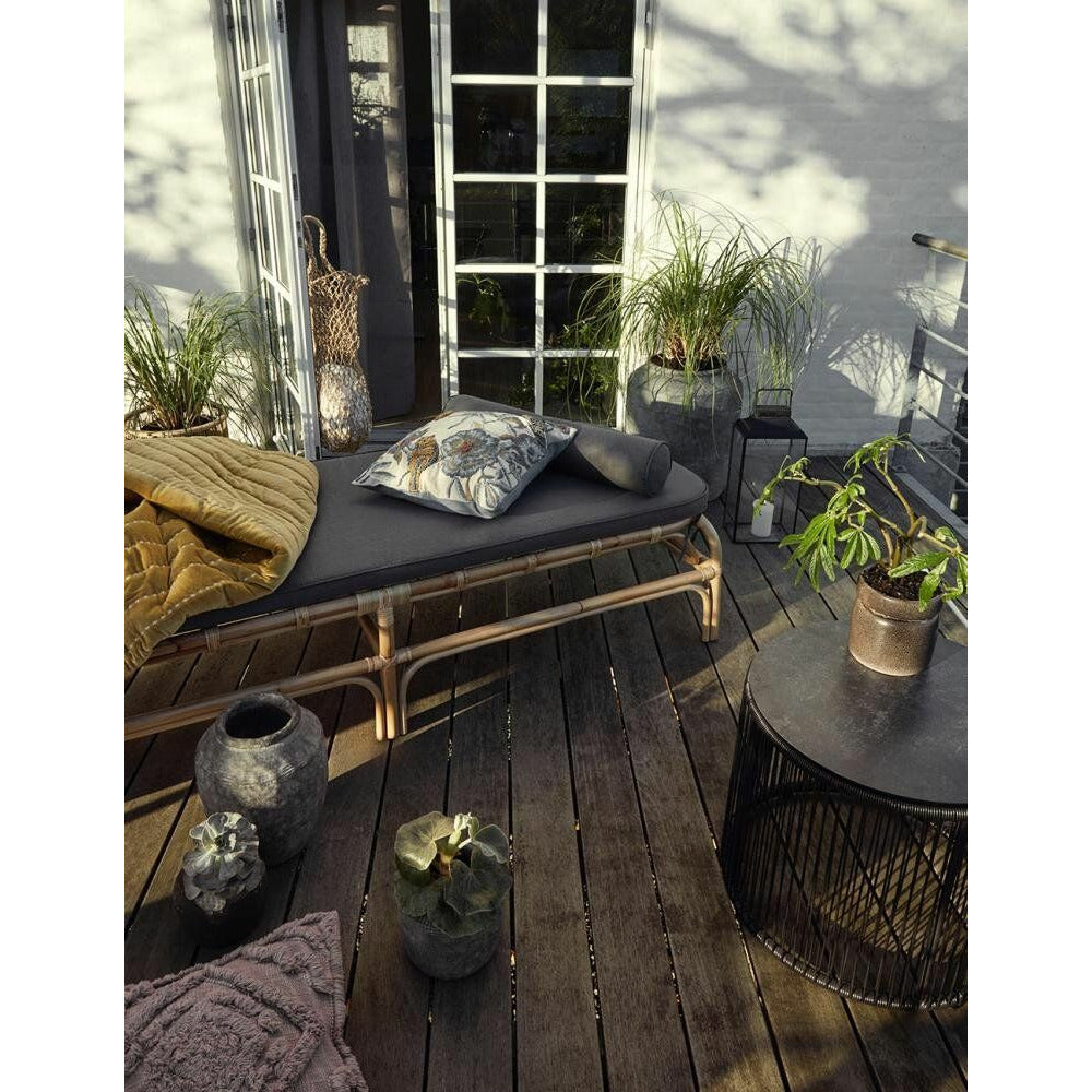 Nordal Bali Daybed em Rattan com almofada - L203 cm - Natureza/Gray