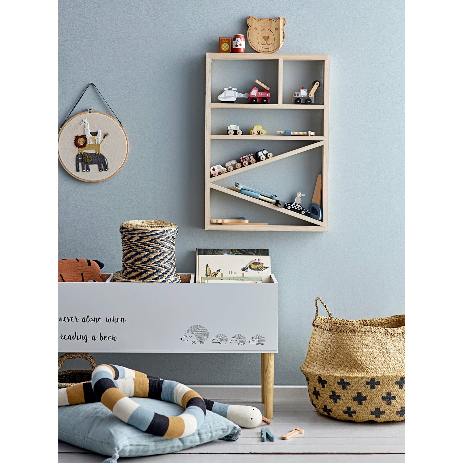 Avin Legetøjsbil, Grå, MDF - L6xH4xB4 cm, Set of 6 - BLOOMINGVILLE MINI - DesignGaragen.dk