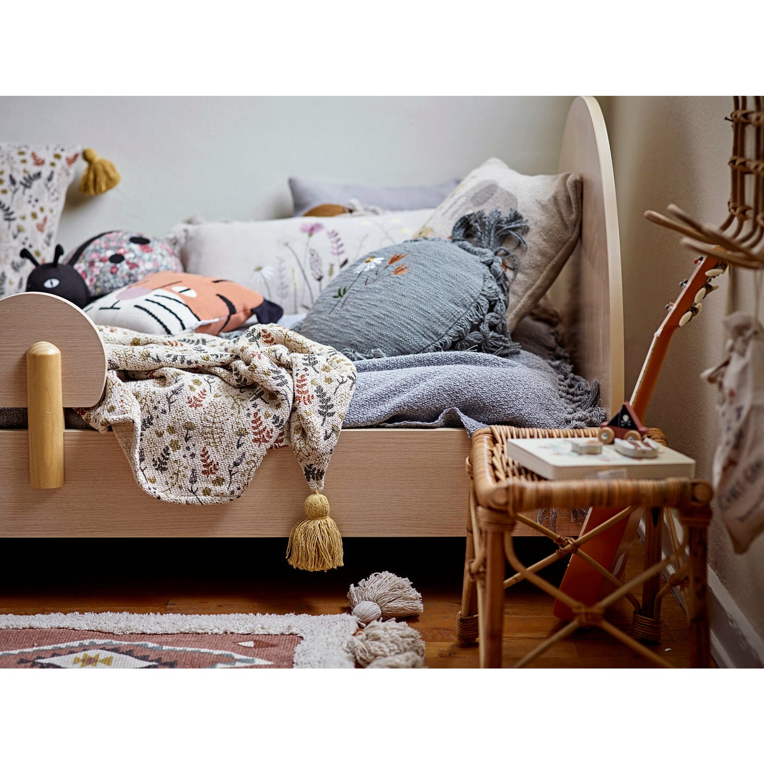 Filipa Pude, Gul, Genanvendt Bomuld - L40xW40 cm - BLOOMINGVILLE MINI - DesignGaragen.dk