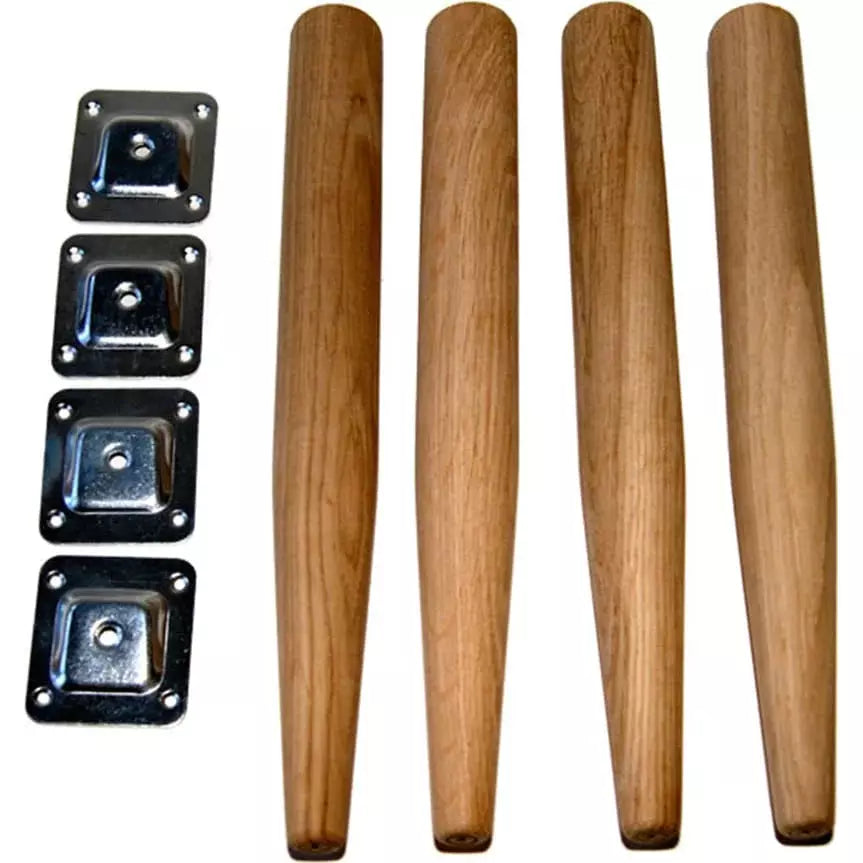 Perna de madeira com suporte de montagem, Espaço. Diâmetro: 4 cm. A: 34 cm