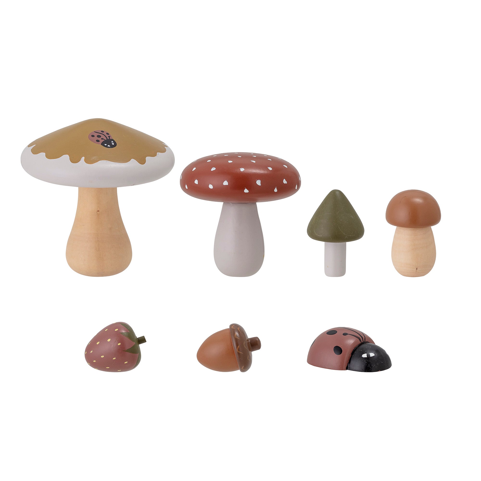 BLOOMINGVILLE MINI Jonn Legetøj, Natur, Lotus - D11xH11 cm, Set of 7 - DesignGaragen.dk.