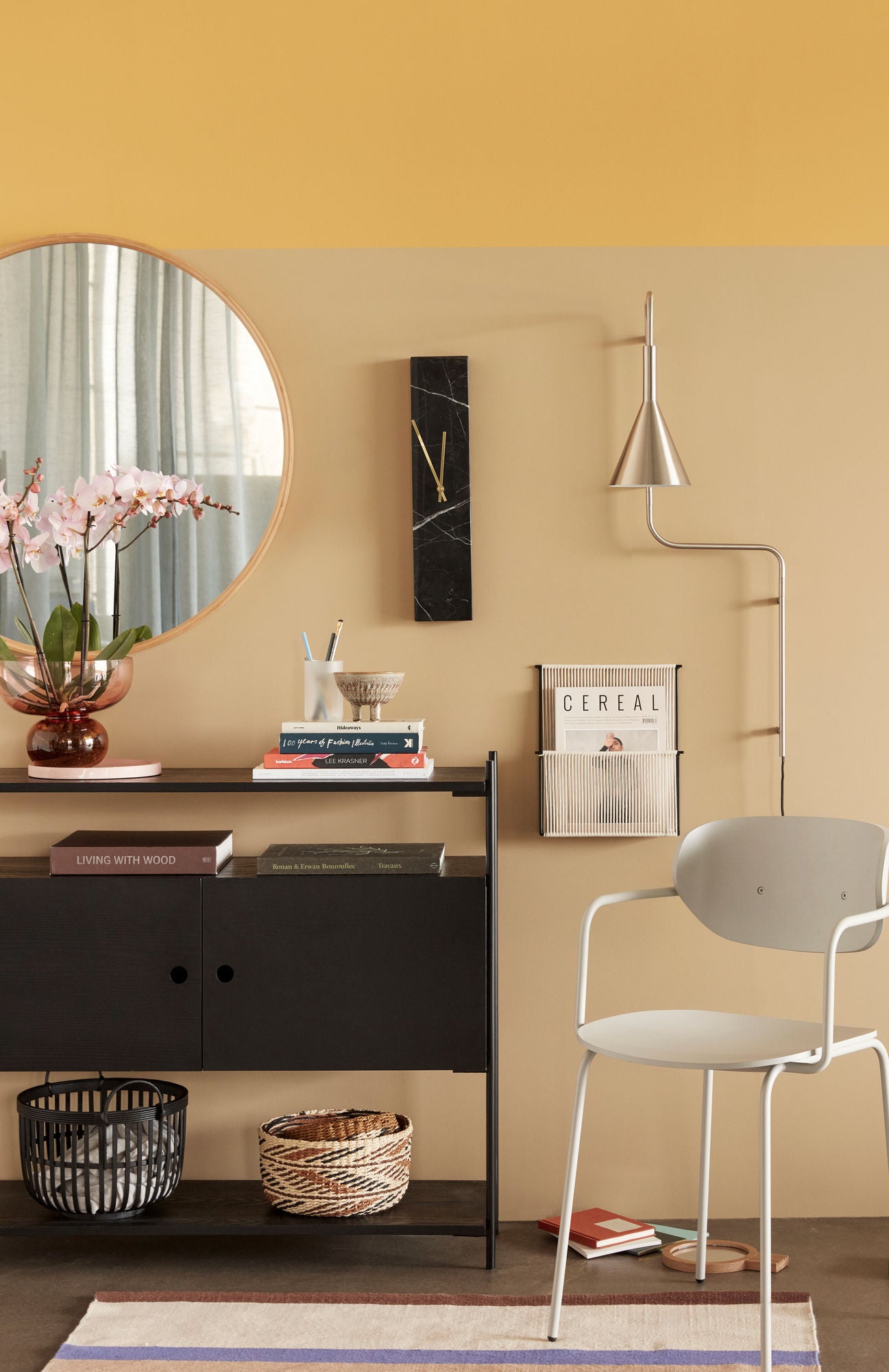 Hübsch String Wall Magazinet Black and White