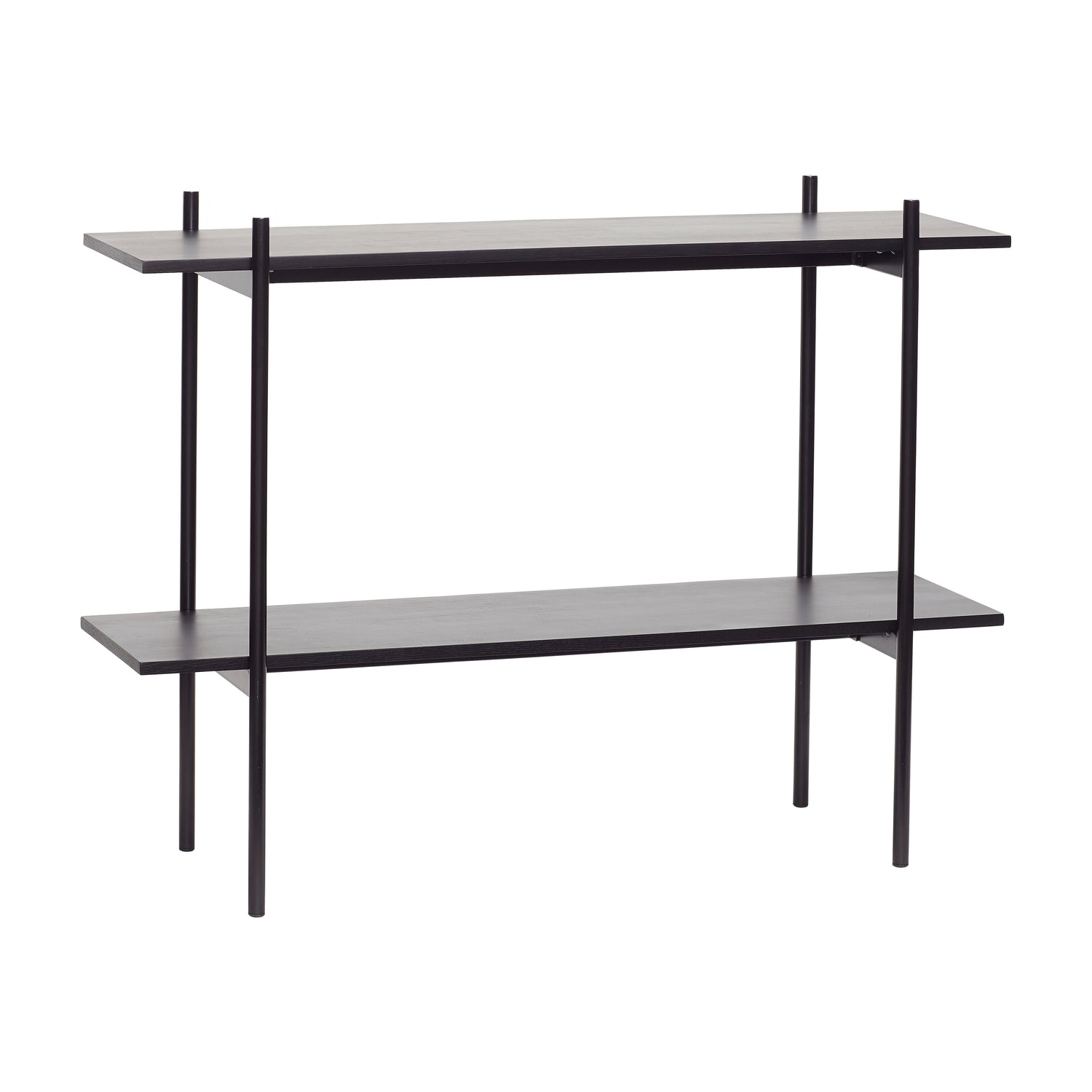 Prateleira de norma solteiro pequeno preto - 120x40xh90cm