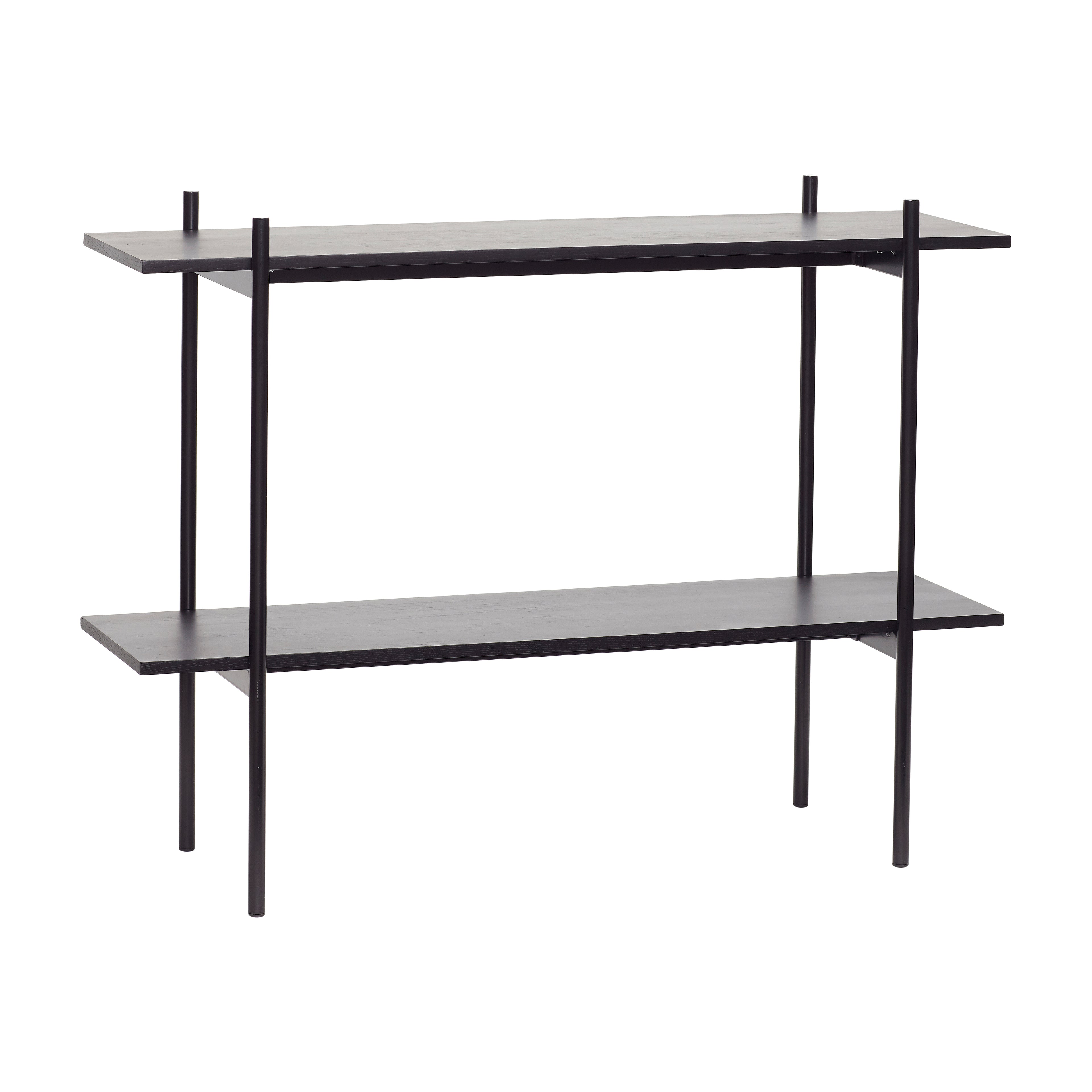 Prateleira de norma solteiro pequeno preto - 120x40xh90cm