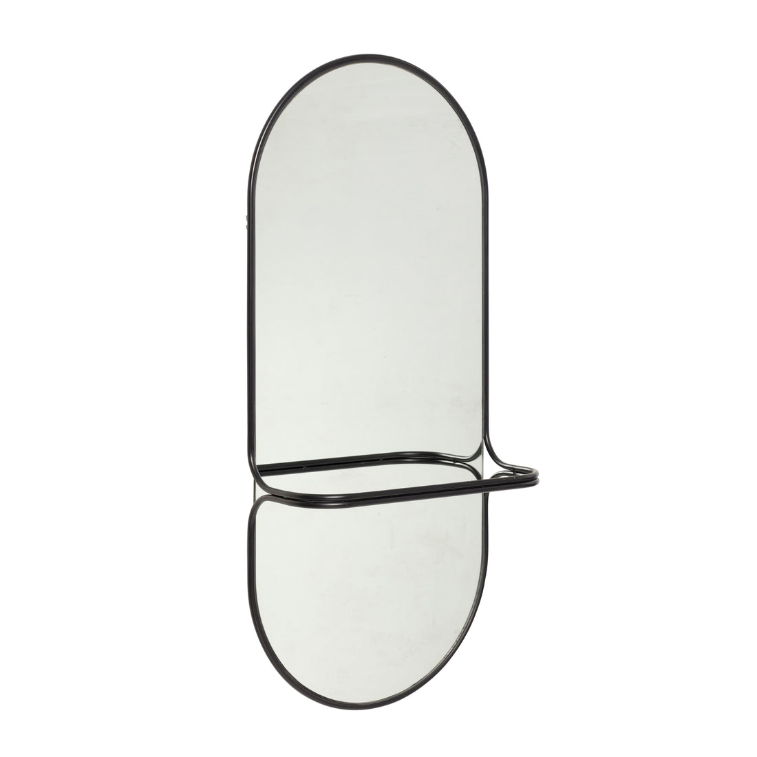 Mirror de parede de transporte preto - 46x21xh102cm