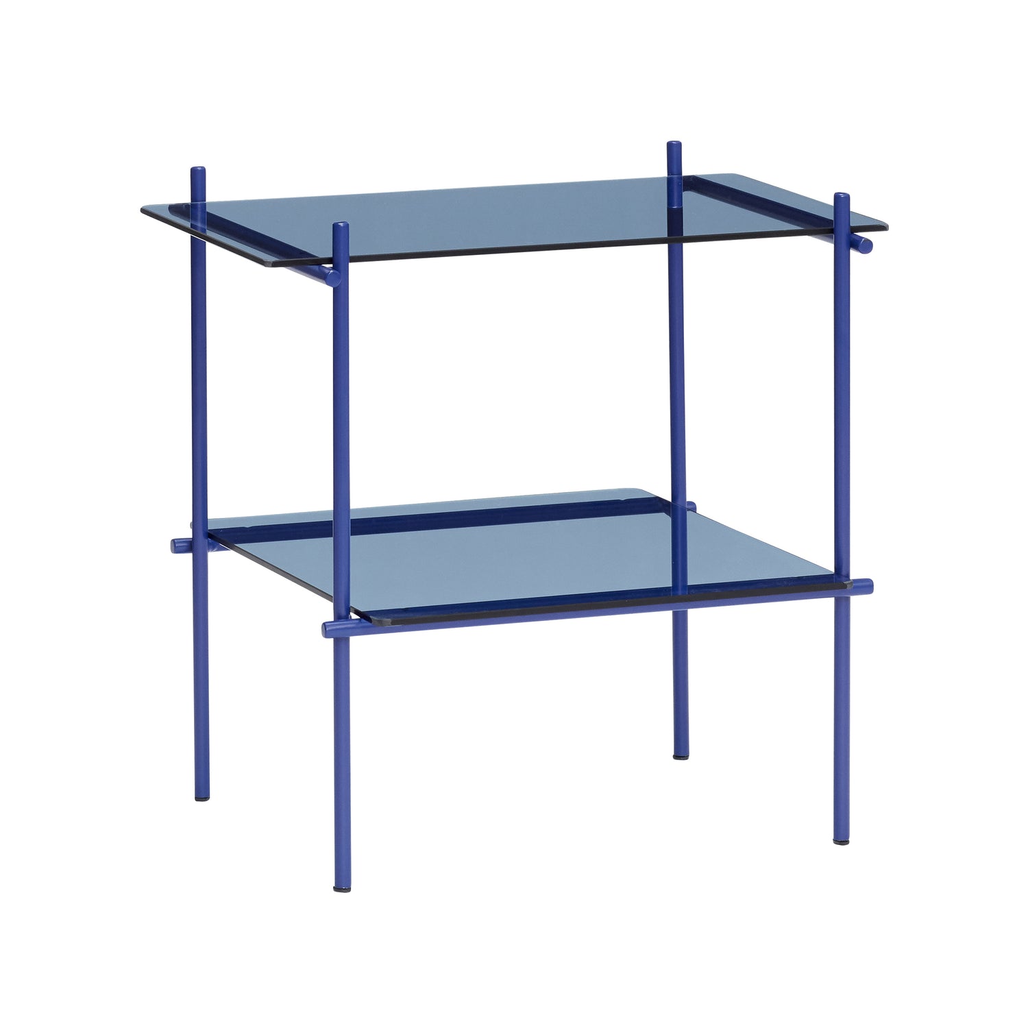 Tabela lateral de nicho quadrado pequeno azul - 40x34xh39cm