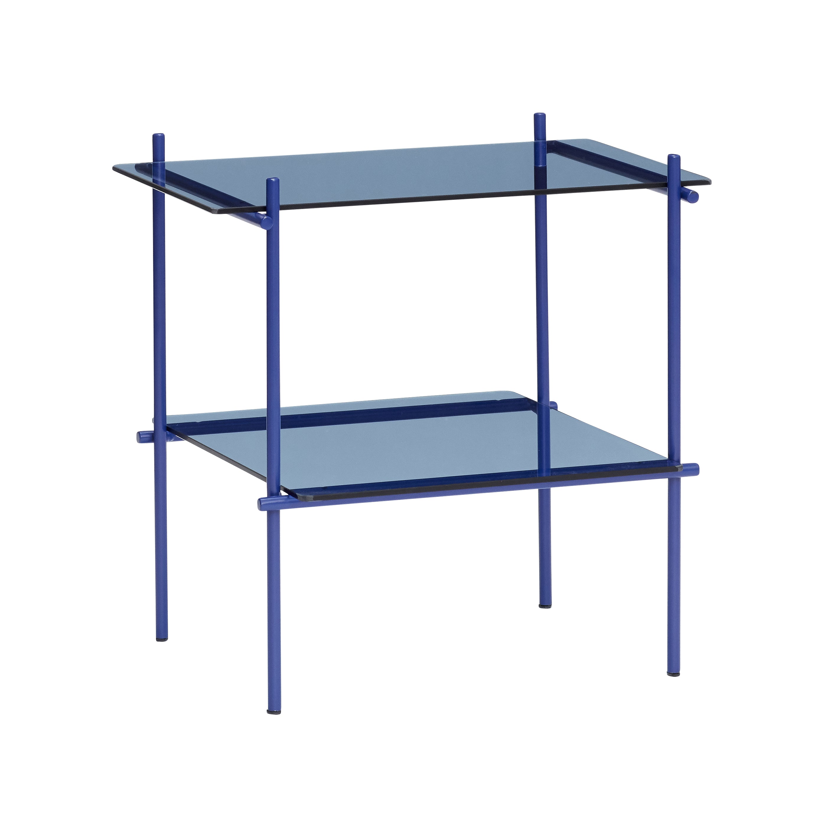 Tabela lateral de nicho quadrado pequeno azul - 40x34xh39cm