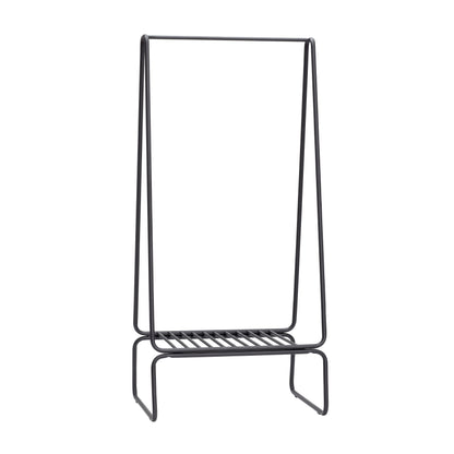 Aplique rack de roupas pequeno preto - 60x72xh157cm