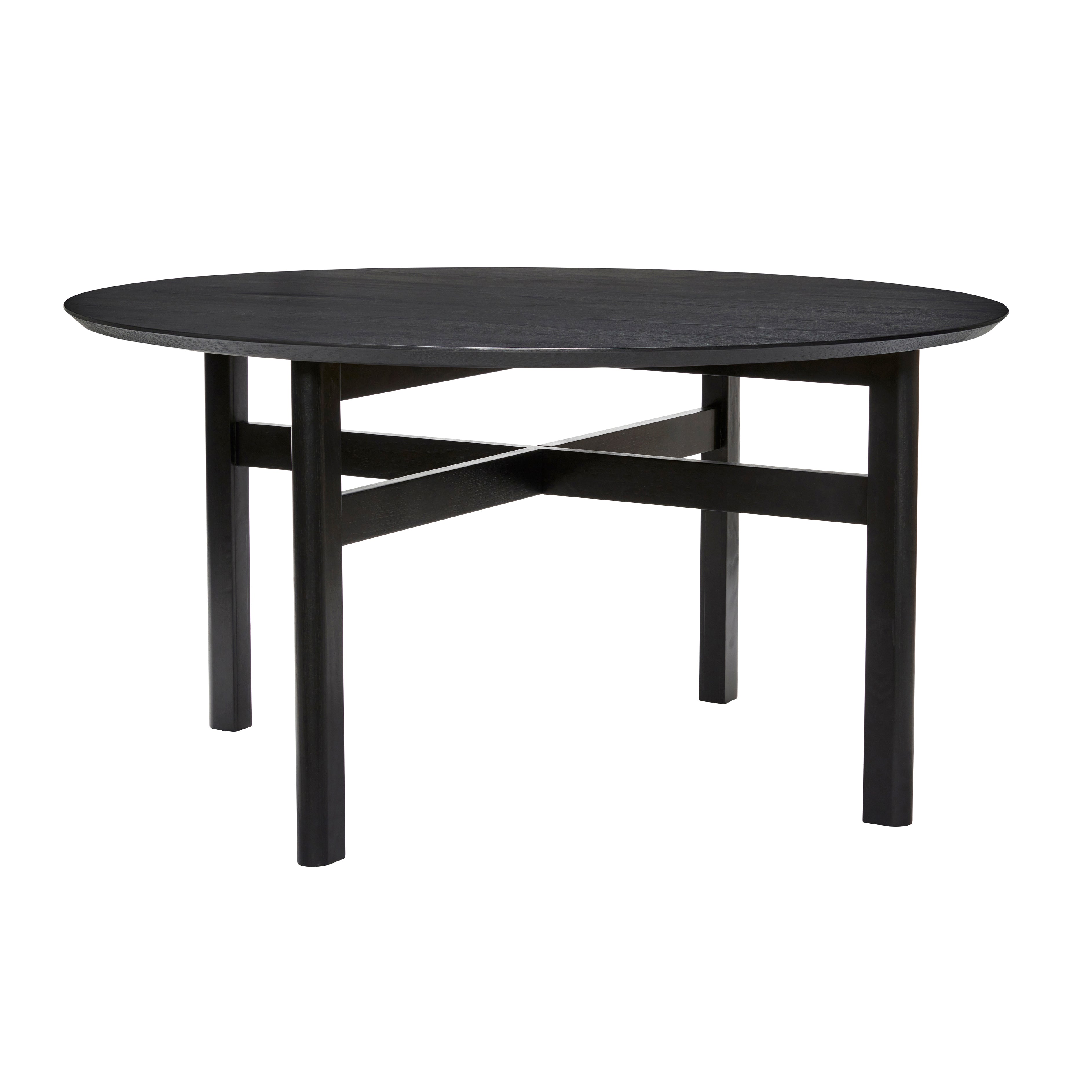Mesa de jantar Fjord preto grande - Ø140xh74cm