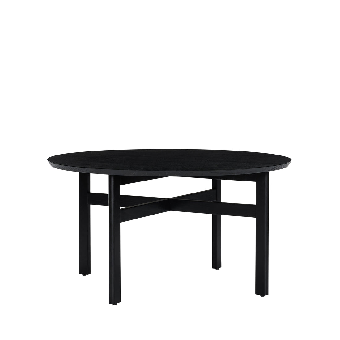 Mesa de café Fjord preta - Ø80xh42cm