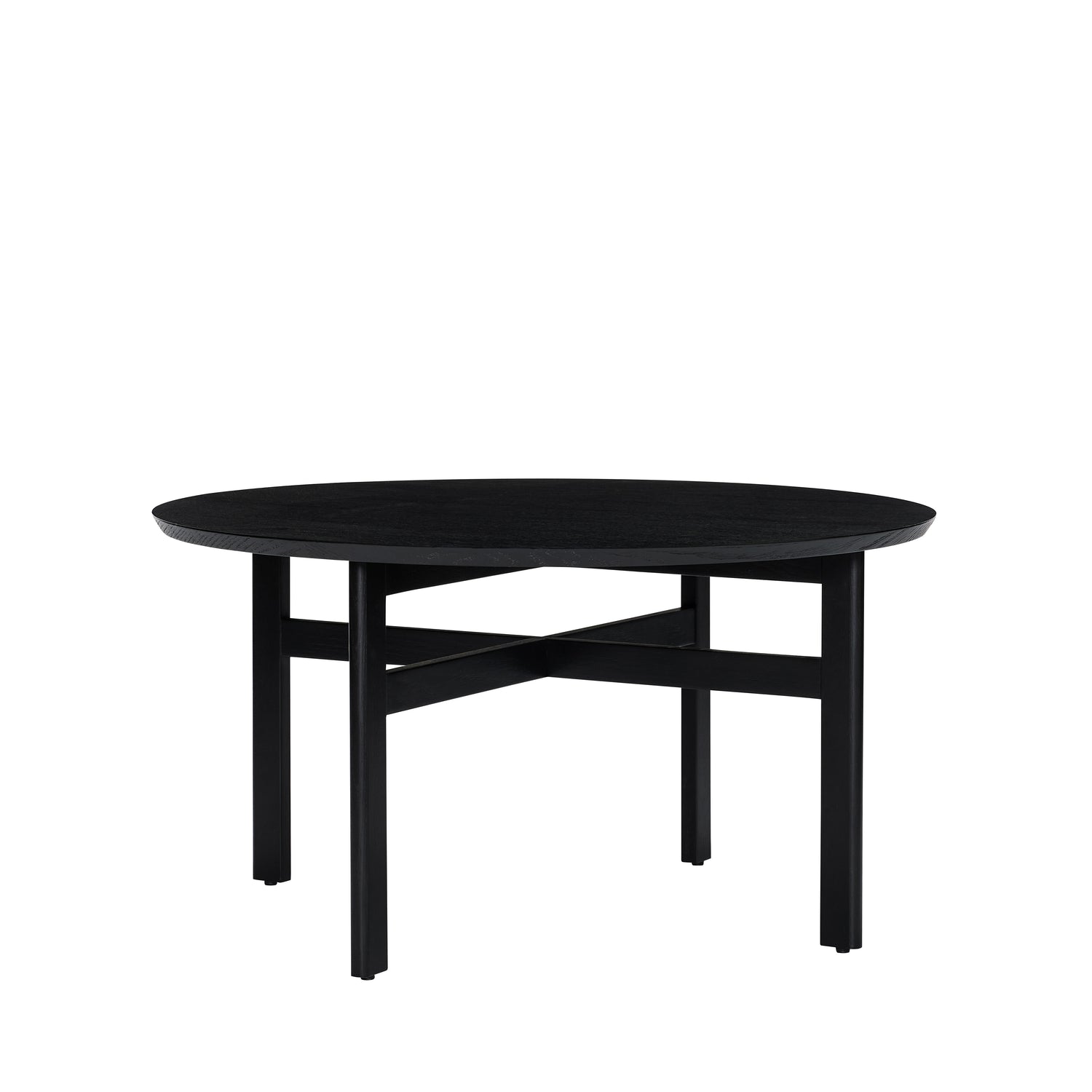 Mesa de café Fjord preta - Ø80xh42cm