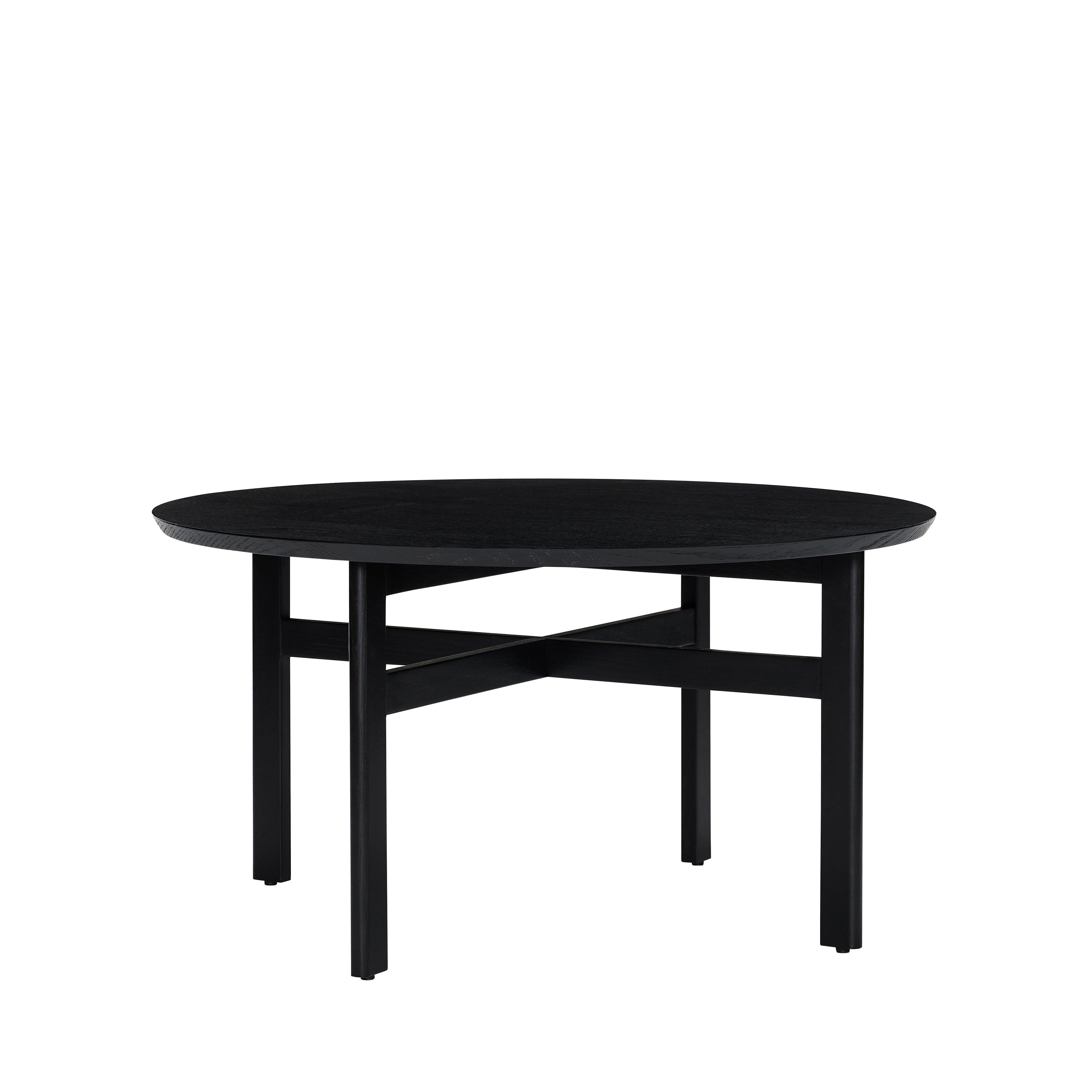 Mesa de café Fjord preta - Ø80xh42cm
