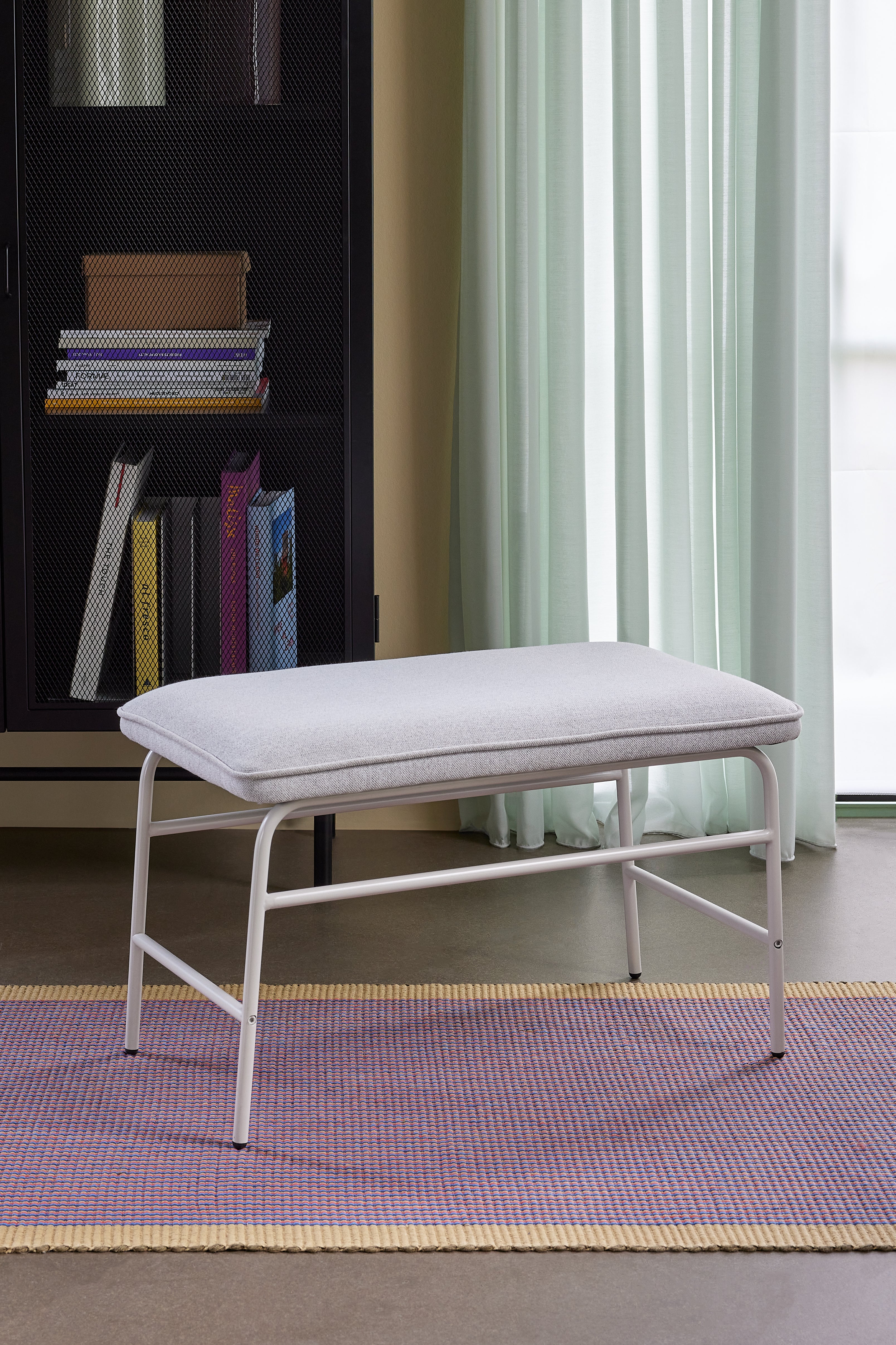 Banco de névoa cinza - 70x40xh41cm