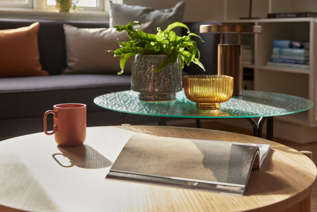 Mesa de Centro Orbit Preta - ø80xh45cm