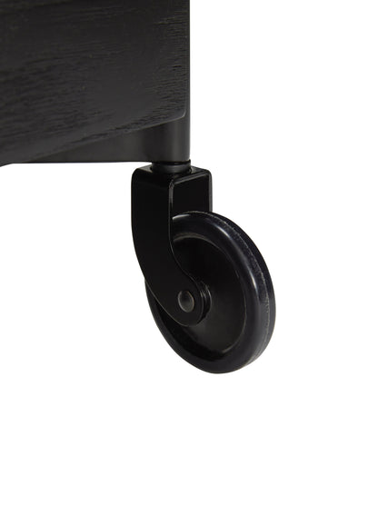 Mesa de rolamento fresco preto - 42x41xh68cm