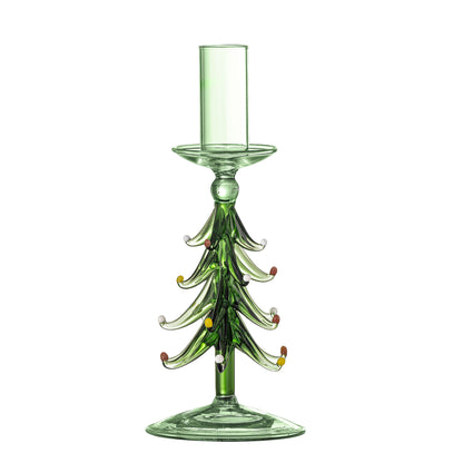 Bloomingville Brant Candlestick, verde, vidro