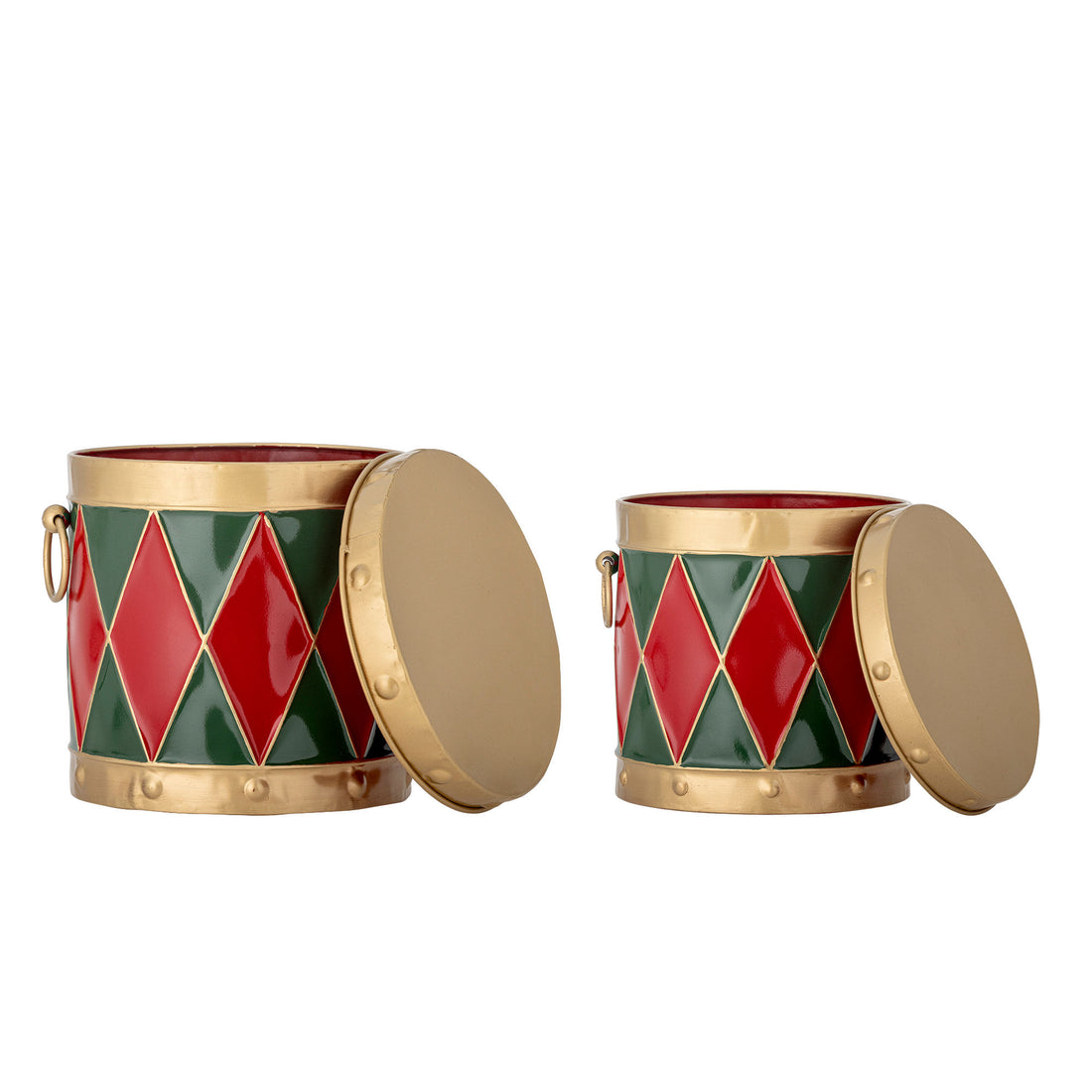 Bloomingville Yuri Box w/tampa, vermelha, metal