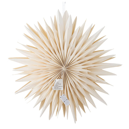A estrela de Bloomingville Elija com luz, branca, mistura FSC®, papel