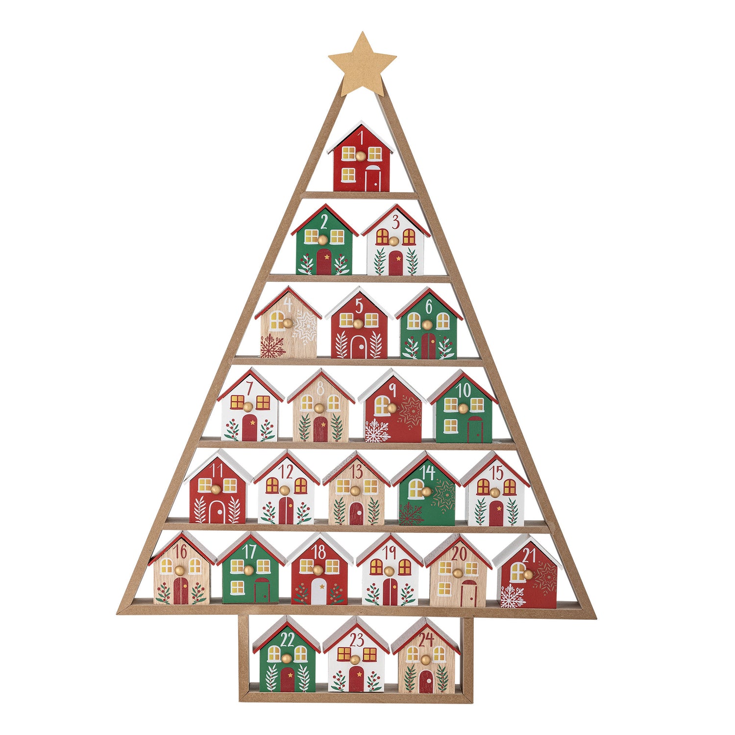Calendário de Bloomingville Calvin, vermelho, MDF