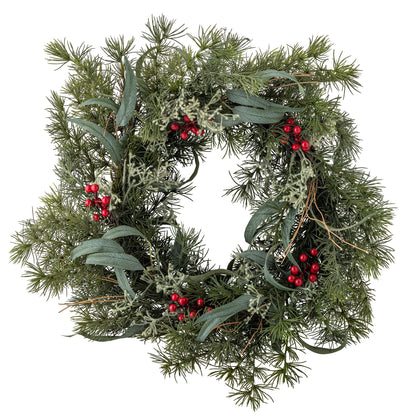 Bloomingville Pine Wreath, verde, flores artificiais