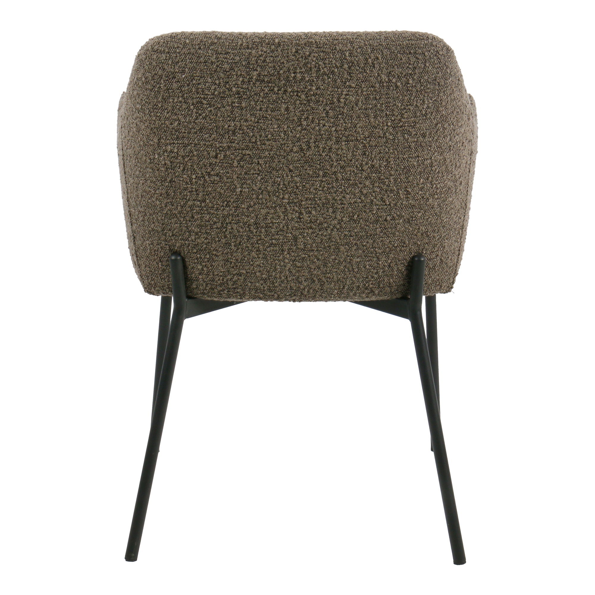 Cadeira de mesa de jantar Melilla - cadeira de mesa de jantar, bouclé, marrom, preto Ben HN1064