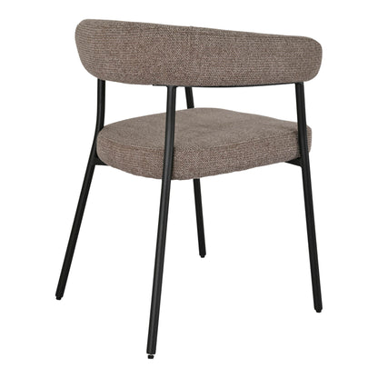Cadeira de mesa de jantar Trivio - cadeira de mesa de jantar, marrom, pernas pretas HN1314