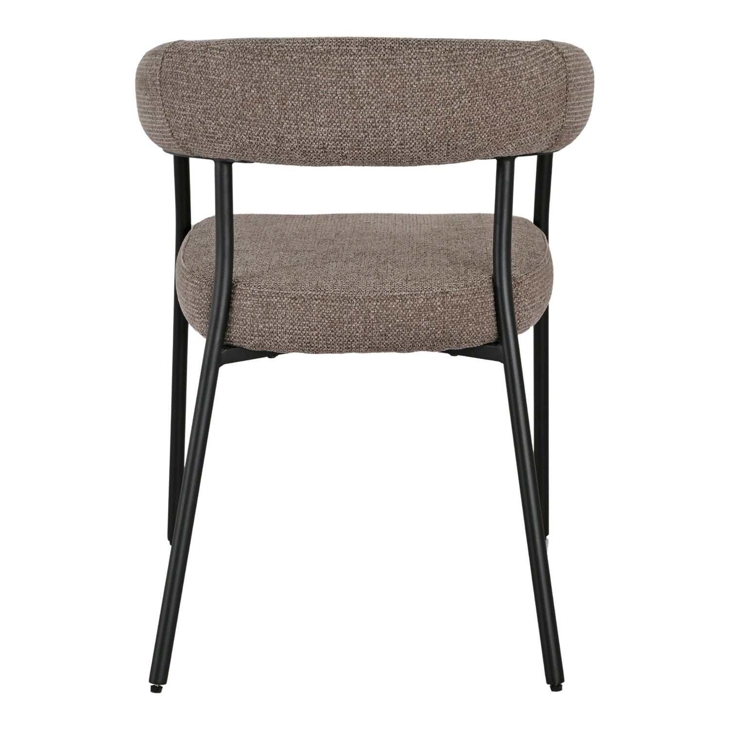 Cadeira de mesa de jantar Trivio - cadeira de mesa de jantar, marrom, pernas pretas HN1314