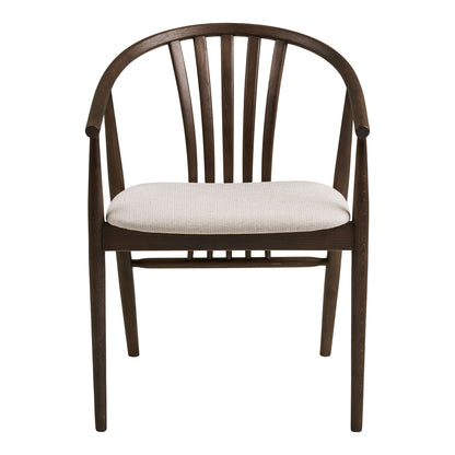 Cadeira de mesa de jantar Agustin - cadeira de mesa de jantar, carvalho com assento de tecido, fumado/areia hn1286