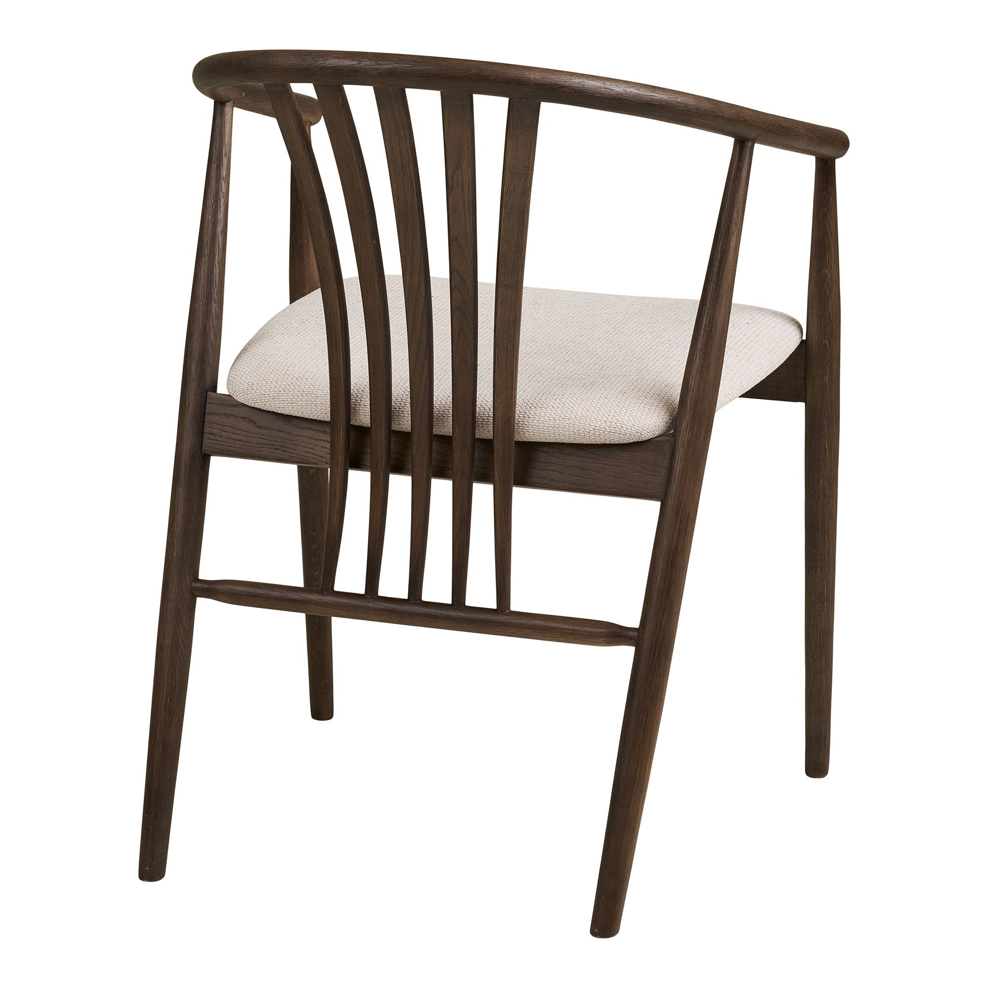 Cadeira de mesa de jantar Agustin - cadeira de mesa de jantar, carvalho com assento de tecido, fumado/areia hn1286
