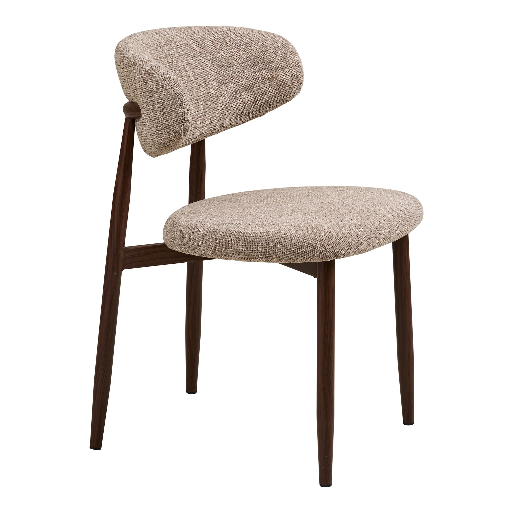 Cadeira de mesa de jantar Levante - cadeira de mesa de jantar, areia, visual de madeira, perna, noz HN1302