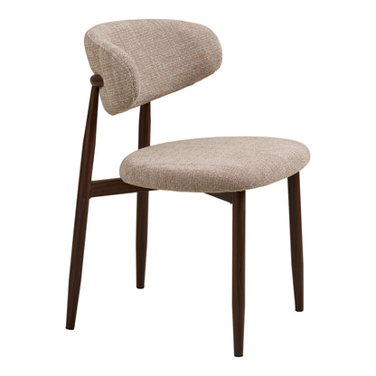 Cadeira de mesa de jantar Levante - cadeira de mesa de jantar, areia, visual de madeira, perna, noz HN1302