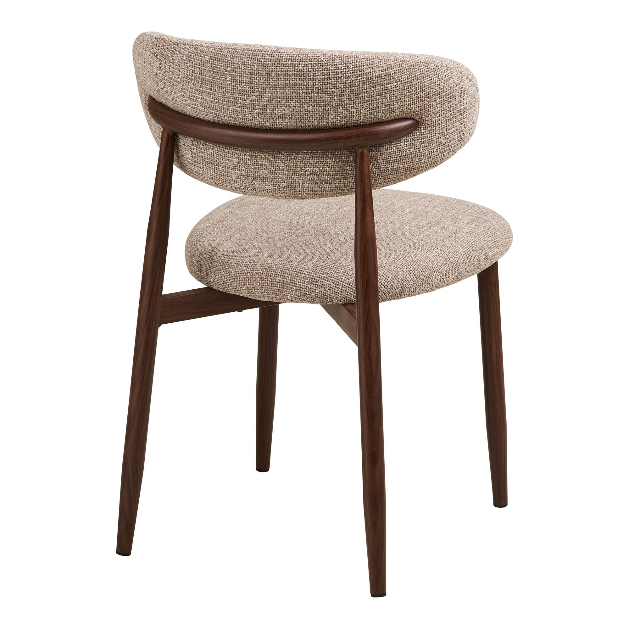 Cadeira de mesa de jantar Levante - cadeira de mesa de jantar, areia, visual de madeira, perna, noz HN1302