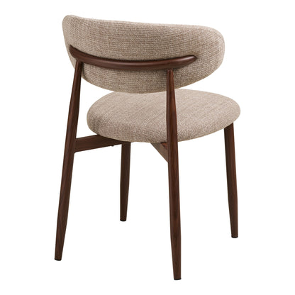 Cadeira de mesa de jantar Levante - cadeira de mesa de jantar, areia, visual de madeira, perna, noz HN1302