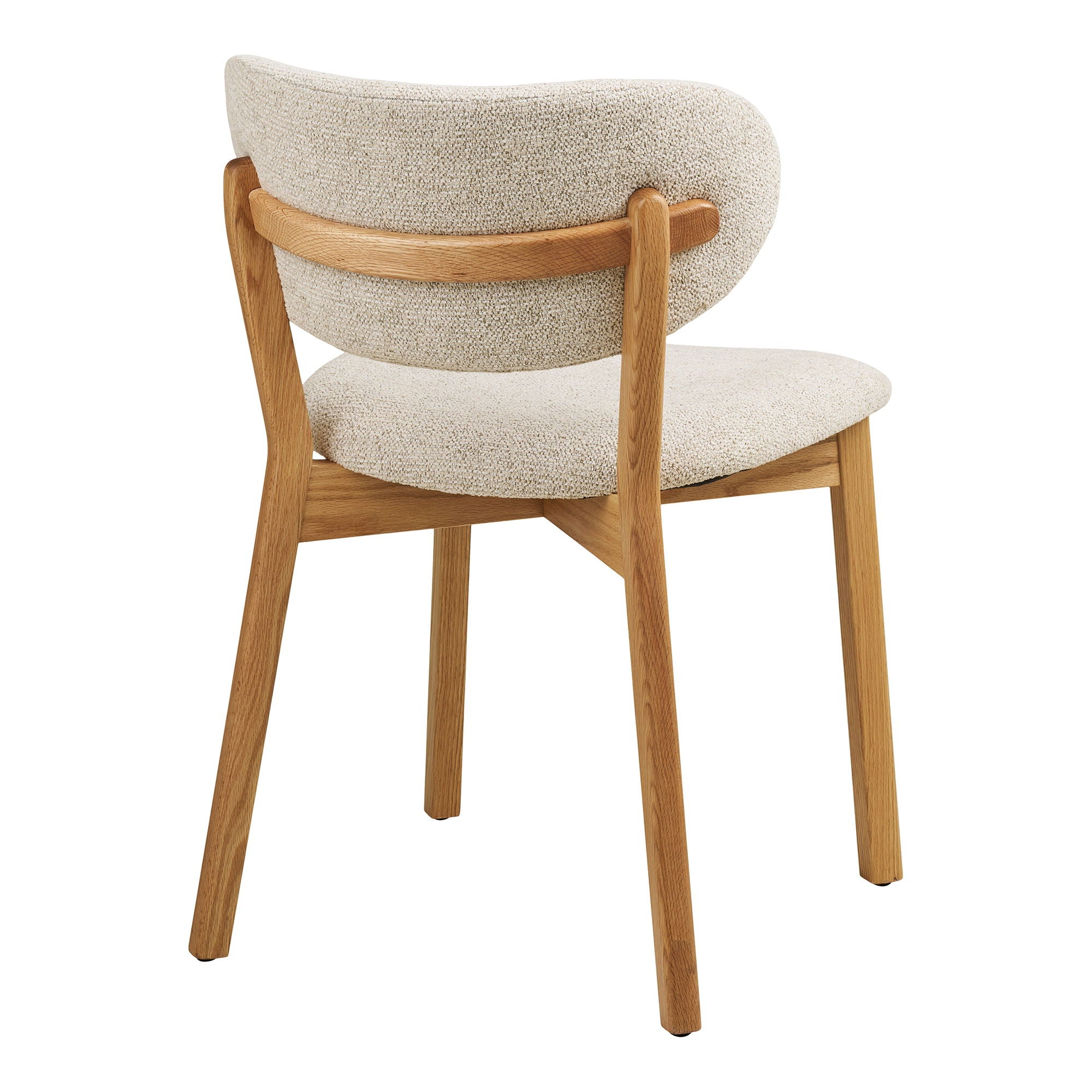 Cadeira de mesa de jantar Dunkirk - Cadeira de mesa de jantar, carvalho com assento de tecido, bege hn1318