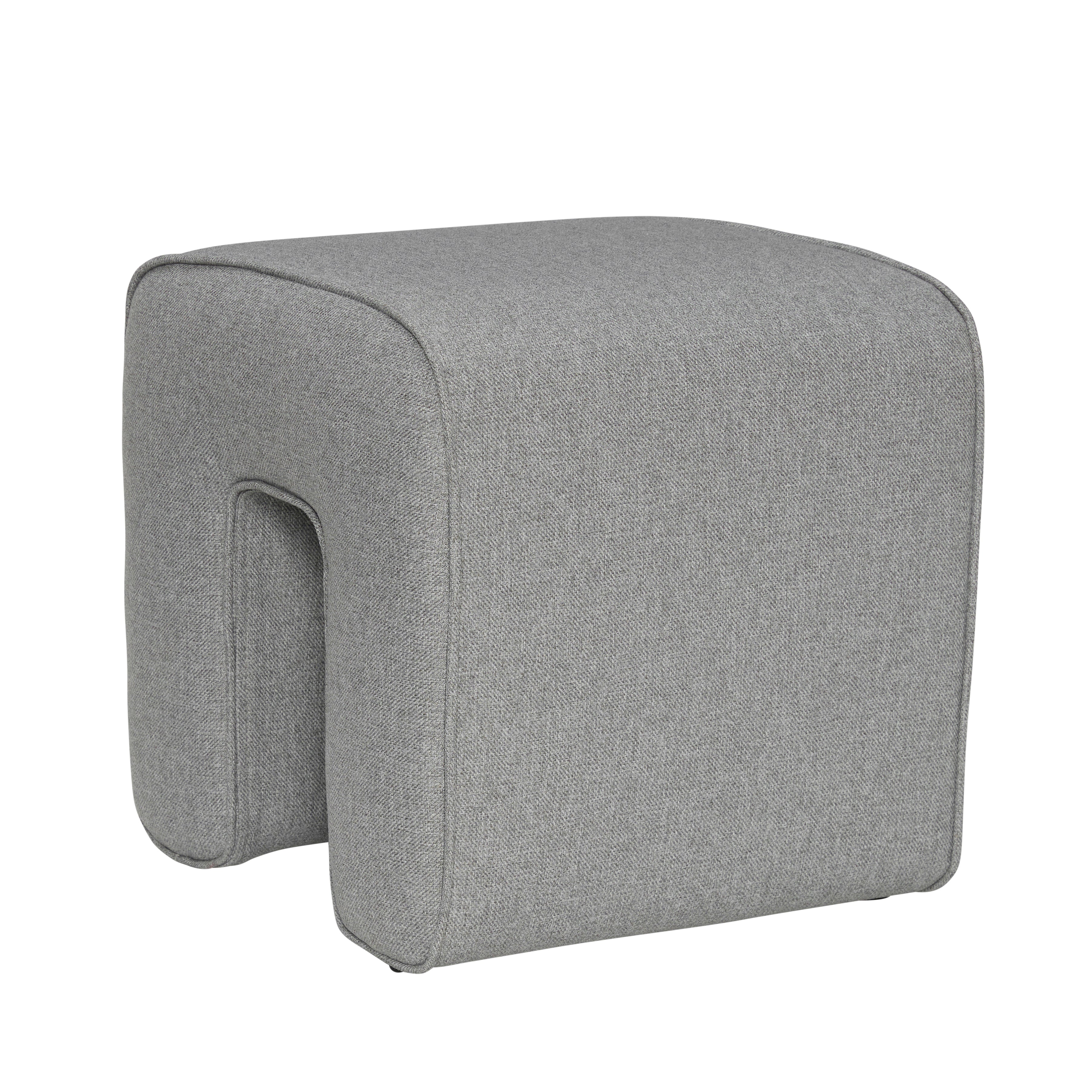 Escultura PUF cinza - 45x45xh47cm