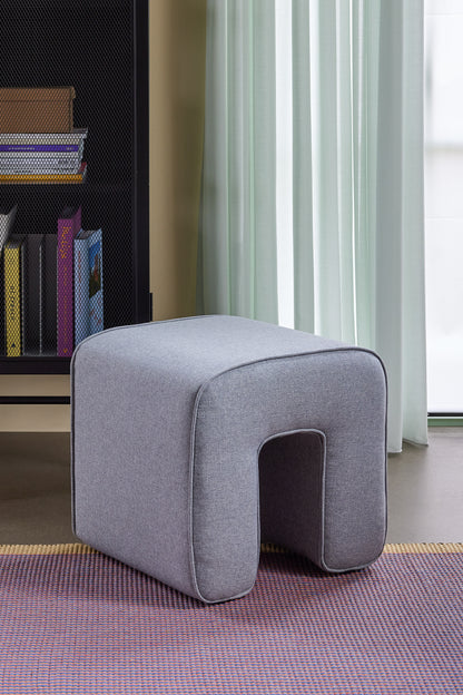 Escultura PUF cinza - 45x45xh47cm