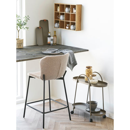 Maceda Counter Chair - Counter Chair, Bouklé, bege, pernas pretas HN1239