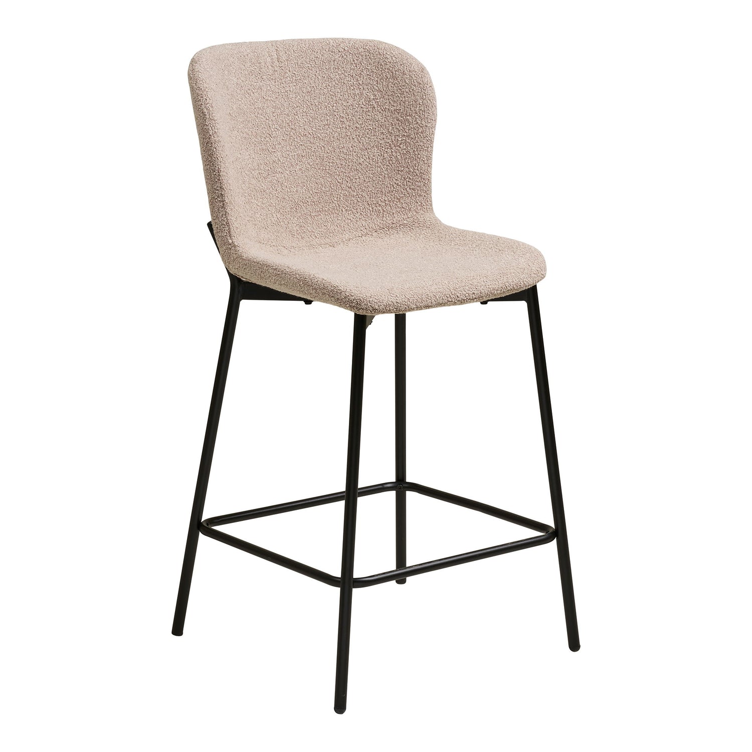 Maceda Counter Chair - Counter Chair, Bouklé, bege, pernas pretas HN1239