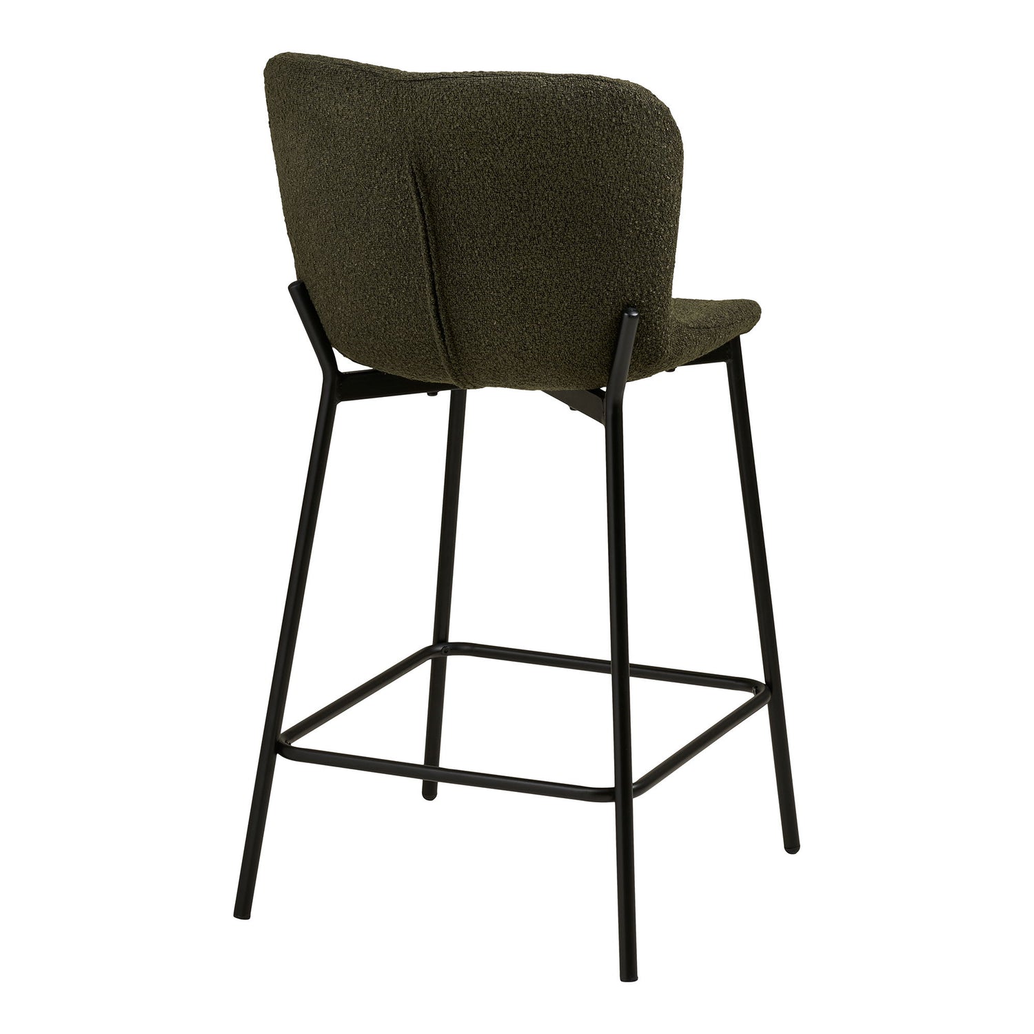 Maceda Counter Chair - Counter Chair, Bouklé, verde, pernas pretas HN1241