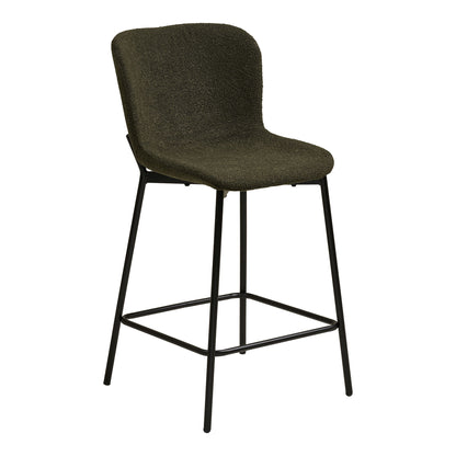 Maceda Counter Chair - Counter Chair, Bouklé, verde, pernas pretas HN1241