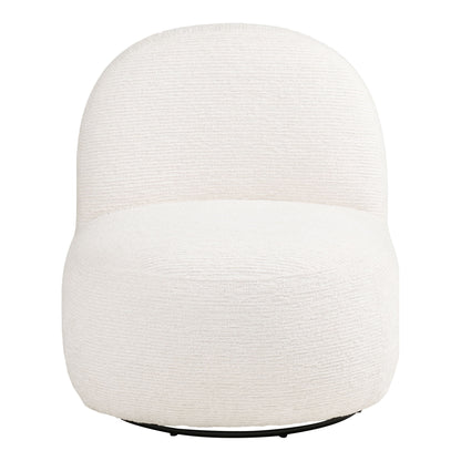 Cadeira Milo Lounge - cadeira de lounge com função giratória, fora do HN1081 branco