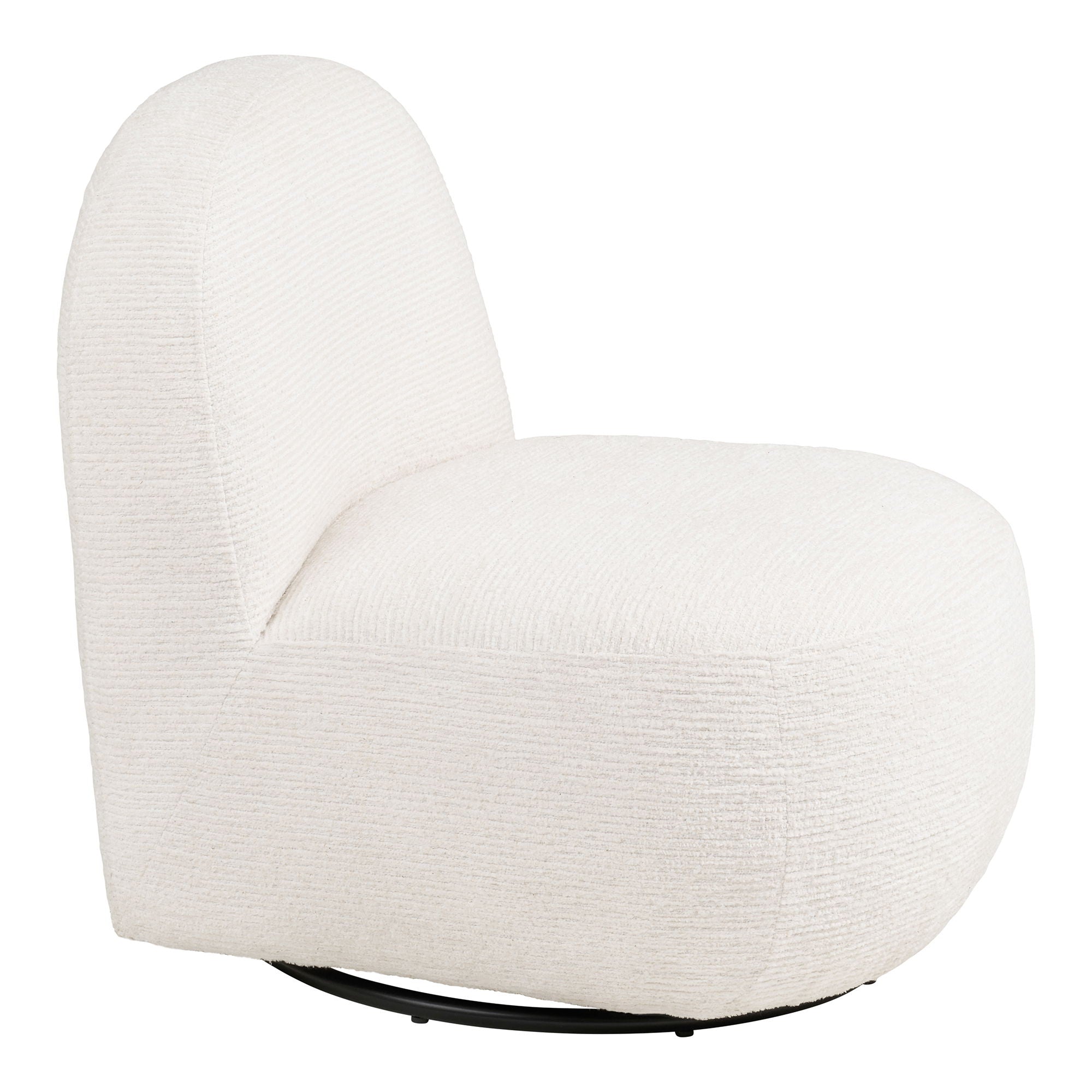 Cadeira Milo Lounge - cadeira de lounge com função giratória, fora do HN1081 branco